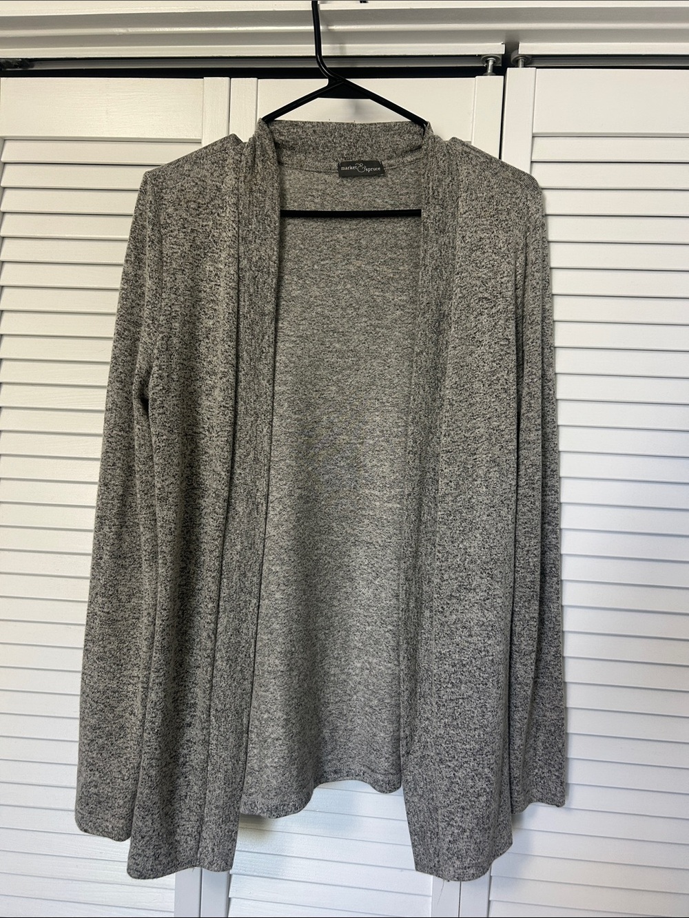 Market & Spruce Heather Gray Open-Front Cardigan